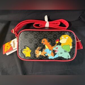Loungefly Pokemon Leading the Team Leather Crossbody Bag-NWT